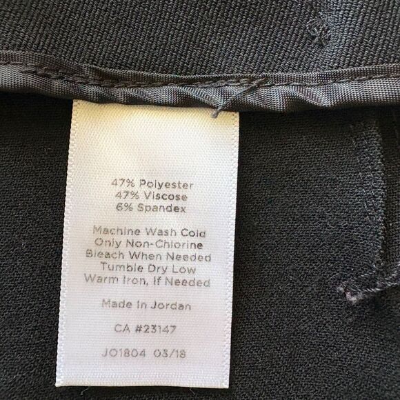 Talbots  Pants Womens 12P Black Dress Signature Solid Flat‎ Front Side Zip - Picture 4 of 7